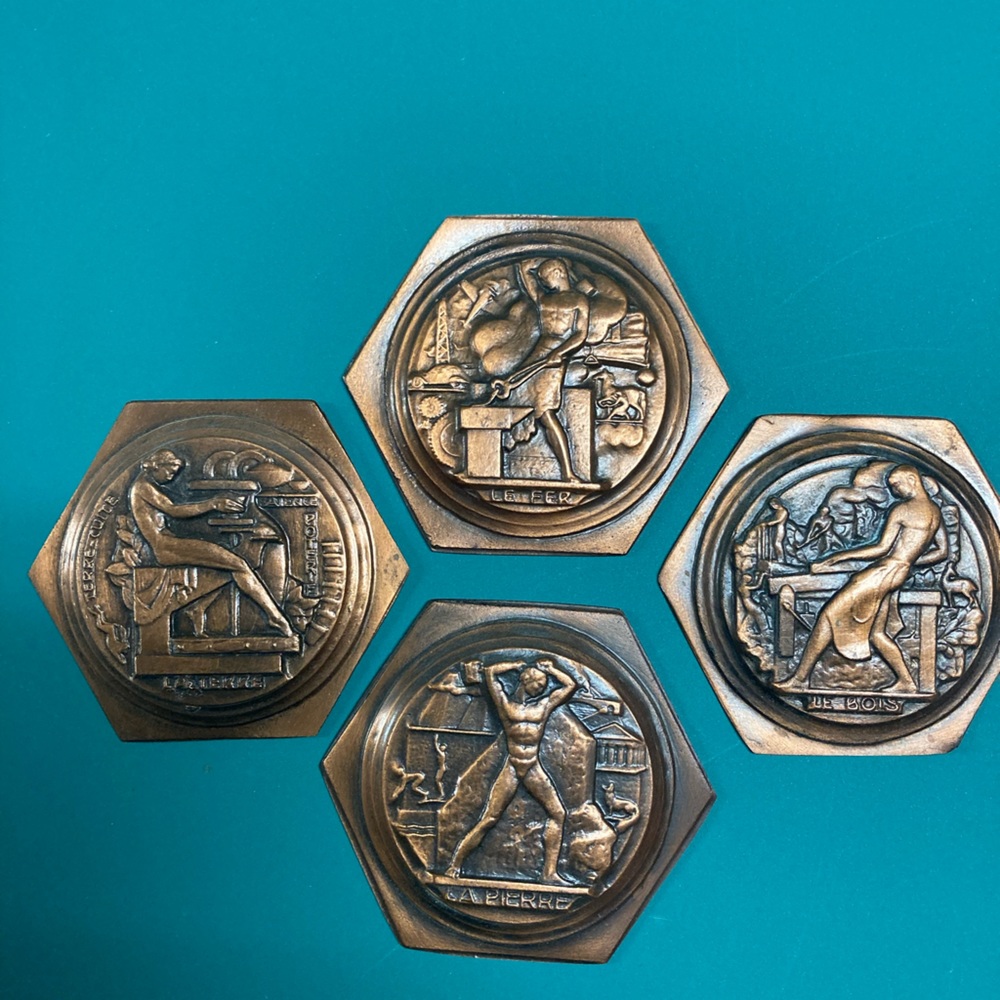 Albert Gilles Copper Mini Wall Hanging Plaques